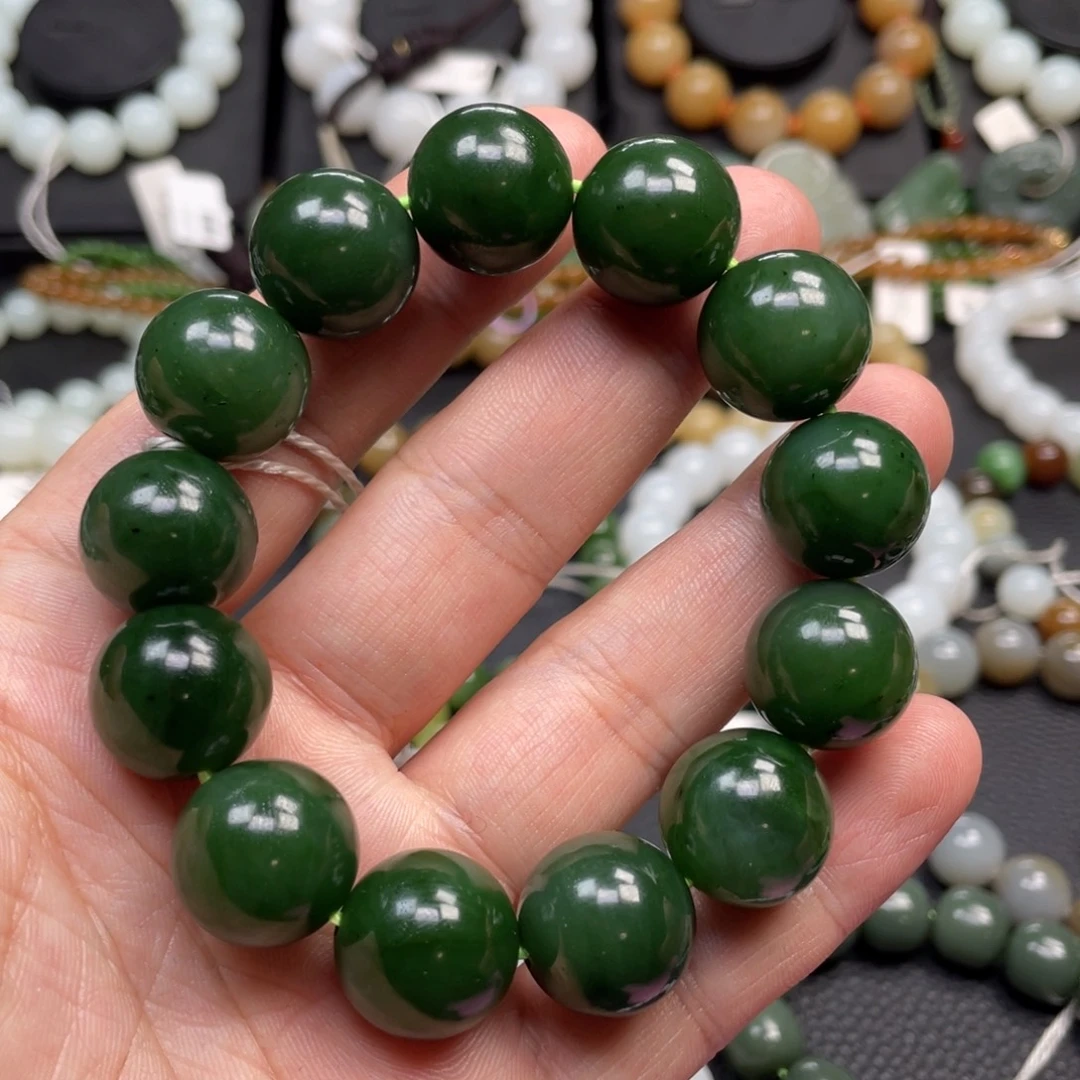 和田玉未镶嵌手链17