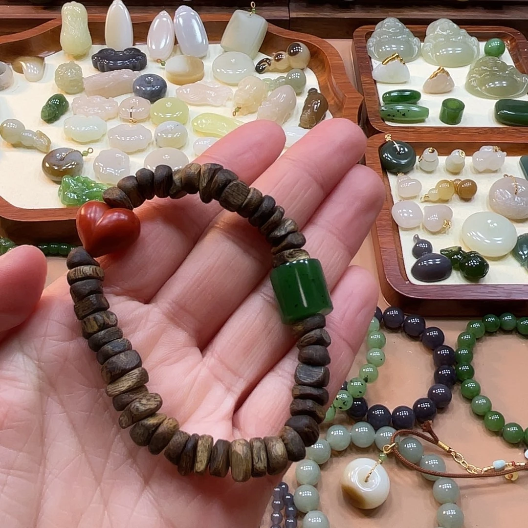 和田玉未镶嵌手链