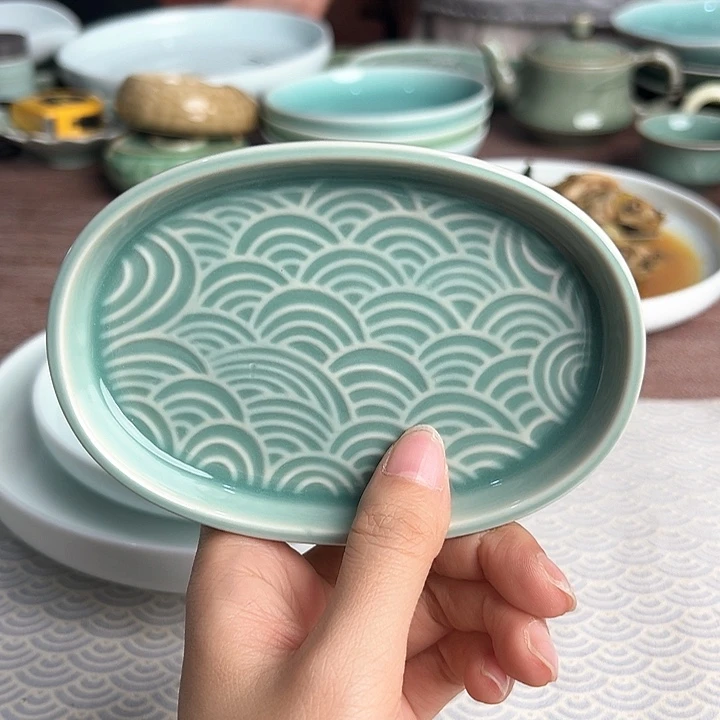 龙泉云间青瓷小米茶器