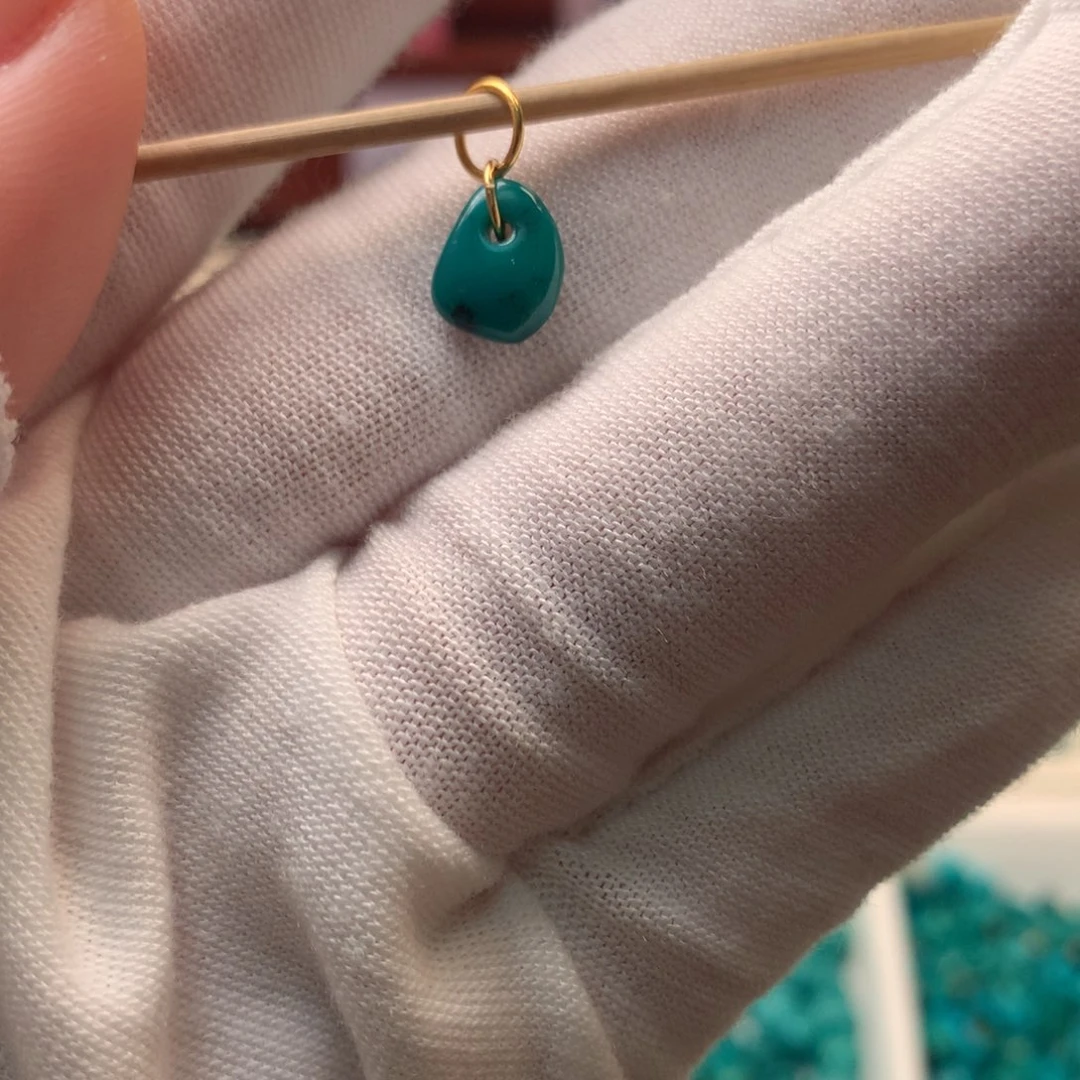 绿松石18K金镶嵌配饰