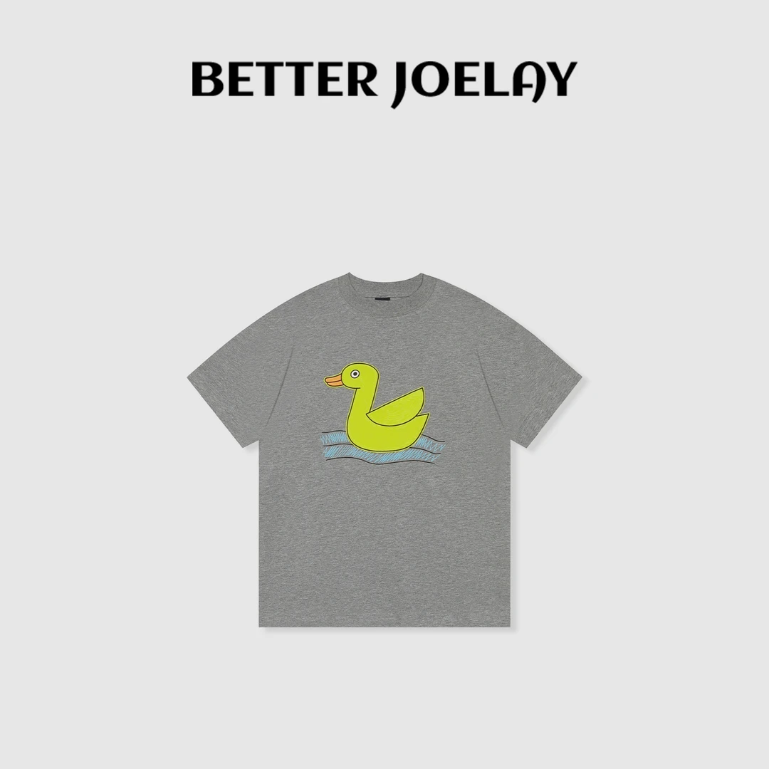 BETTER JOELAY -小版【小黄鸭】时尚百搭T恤短袖可爱休闲风KH1660