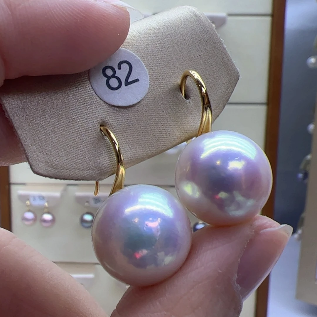 淡水珍珠耳饰银S925镶嵌