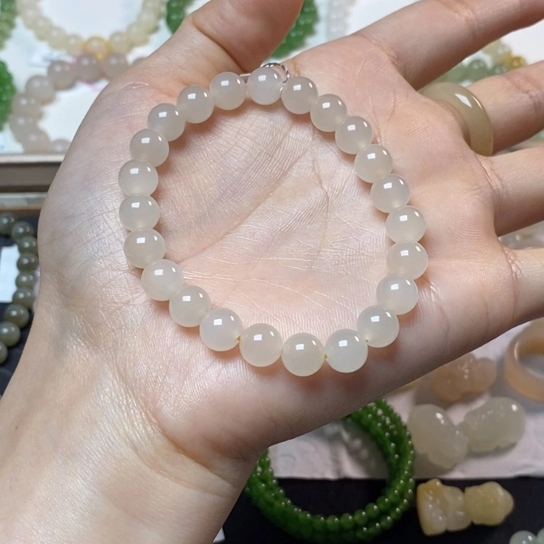 手链未镶嵌和田玉青海料蜂蜜水