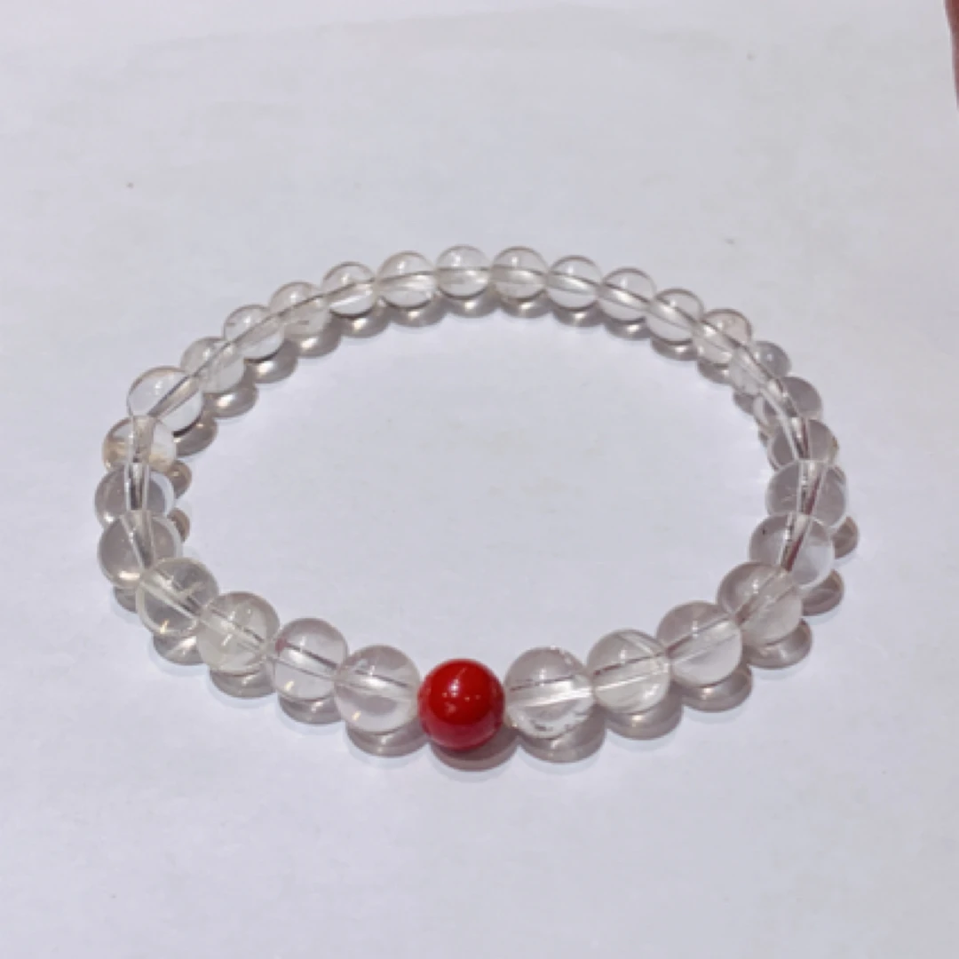 天然白水晶手串好看百搭轻奢简约时尚