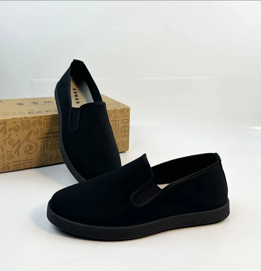 吉吉酸菜鱼黑边独立鞋垫圆头布鞋508(脚瘦小一码 脚肥正码拍)