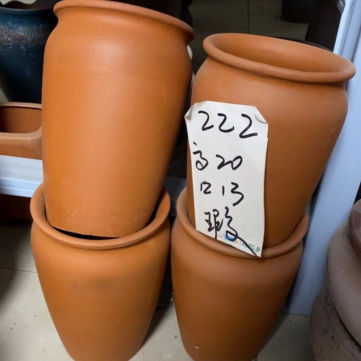 粗陶红陶绿植花盆222