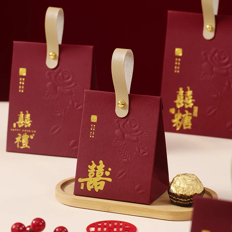 喜糖礼盒中式结婚喜糖盒高级婚礼喜糖袋子订婚喜糖盒子伴手礼礼盒