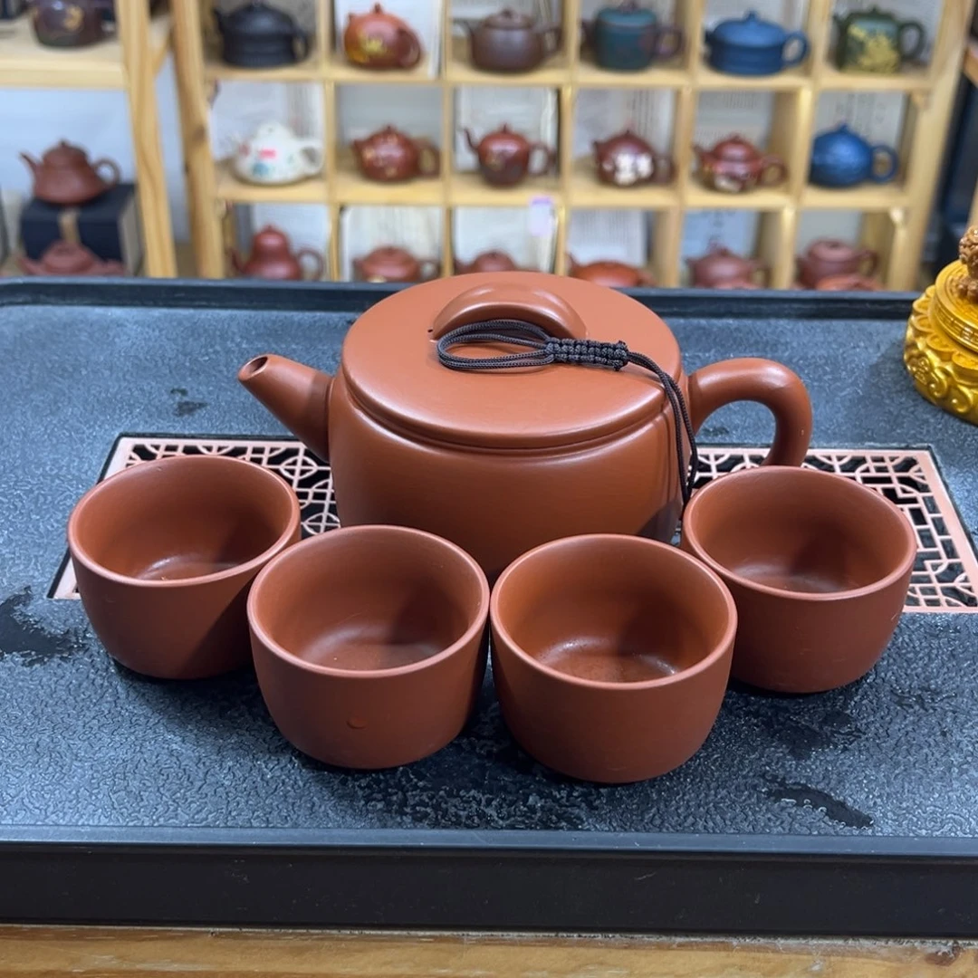 紫砂紫砂汉瓦（一壶四杯）