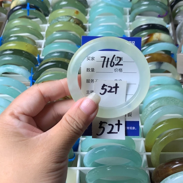 未镶嵌蛇纹石玉手镯7162