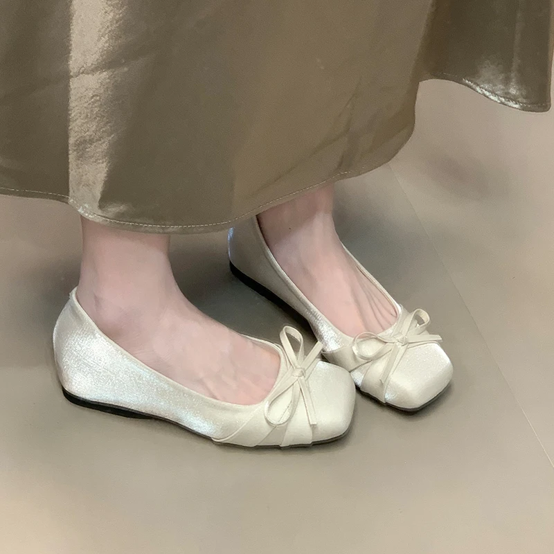 玛丽珍鞋仙女风蝴蝶结内增高单鞋浅口温柔百搭晚晚鞋