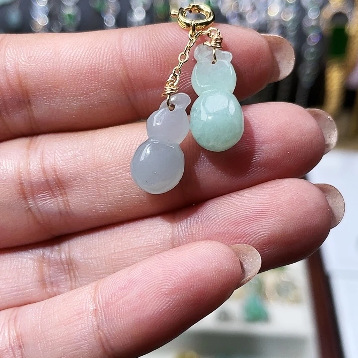 翡翠14K金镶嵌颈饰