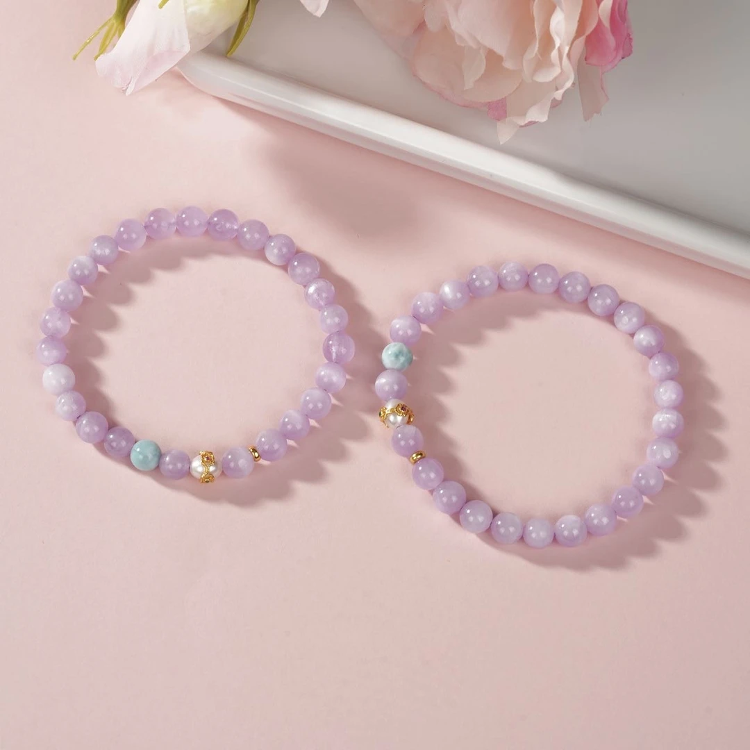 【云上叙】紫锂辉DIY单圈手串-多样性发其一-6mm V60423-K（商城）