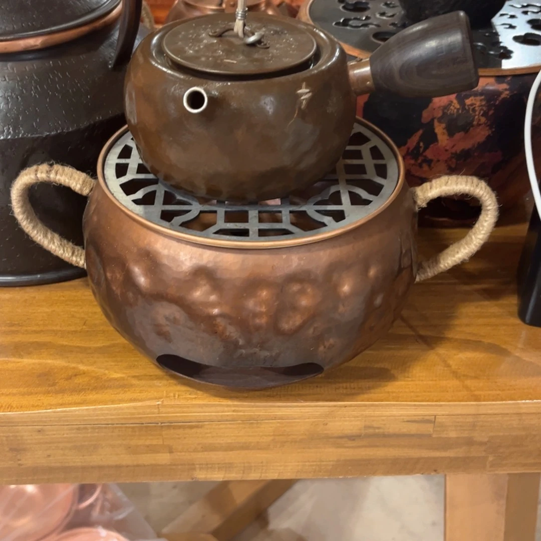 烟熏色17炉子➕600铜调子侧把壶