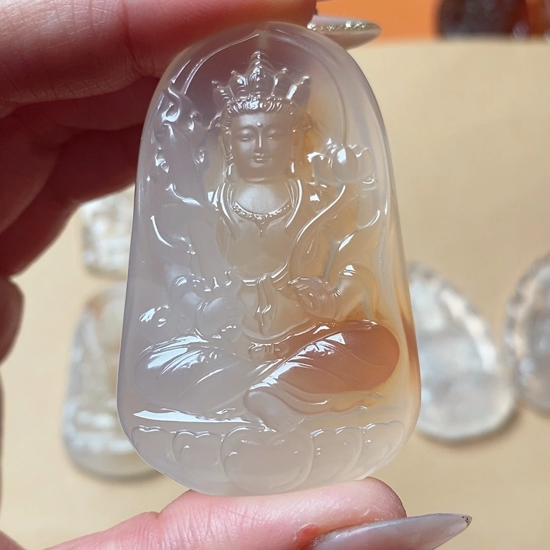 美***麻玛瑙/玉髓未镶嵌颈饰