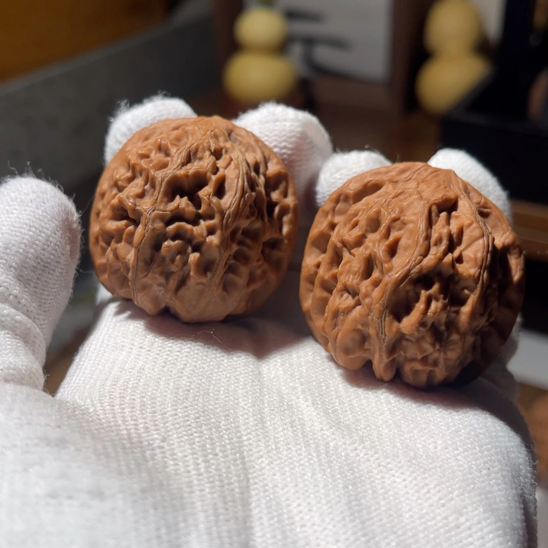 文玩核桃把件38太行元宝全品，不退不换