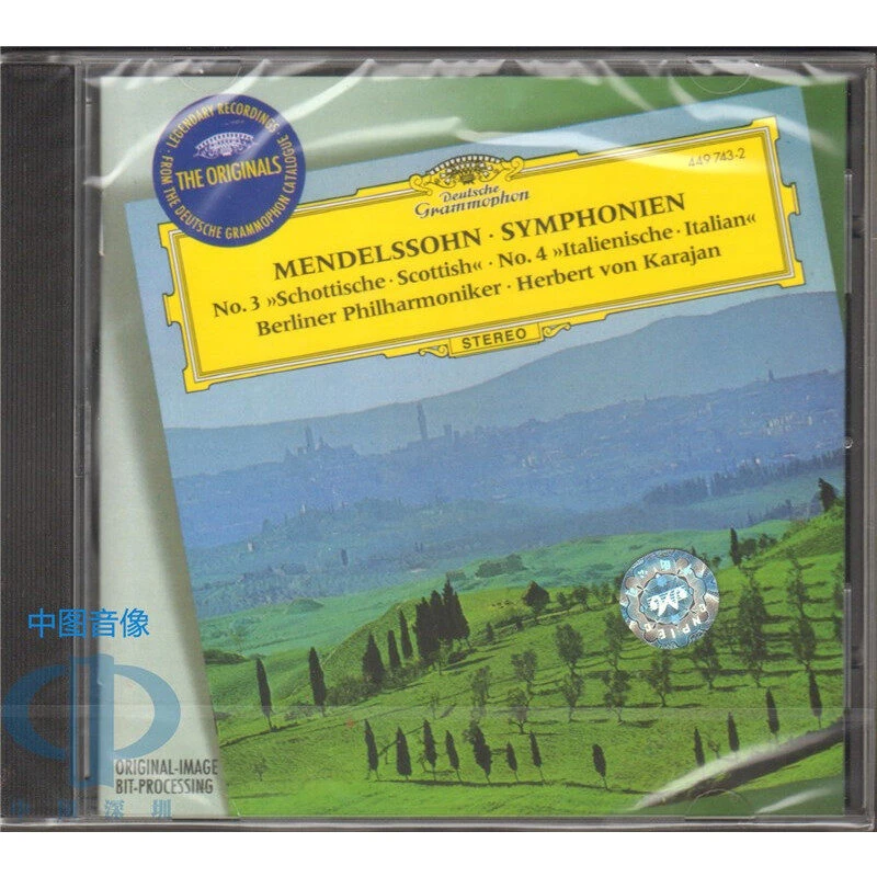 【原装进口】卡拉扬&柏林爱乐乐团《门德尔松第3&4号交响曲》德版CD