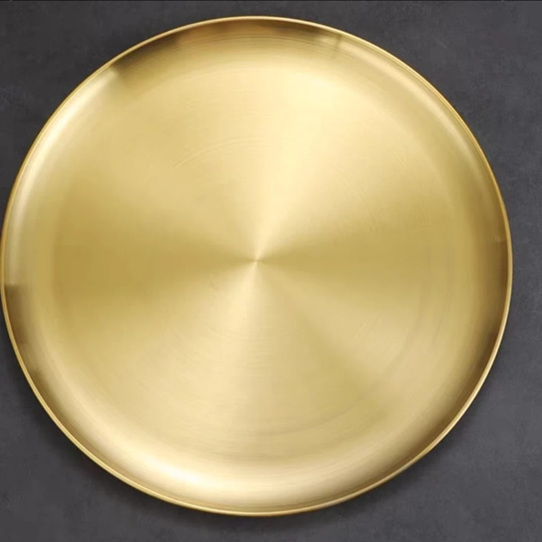 P金色双层圆盘22cm