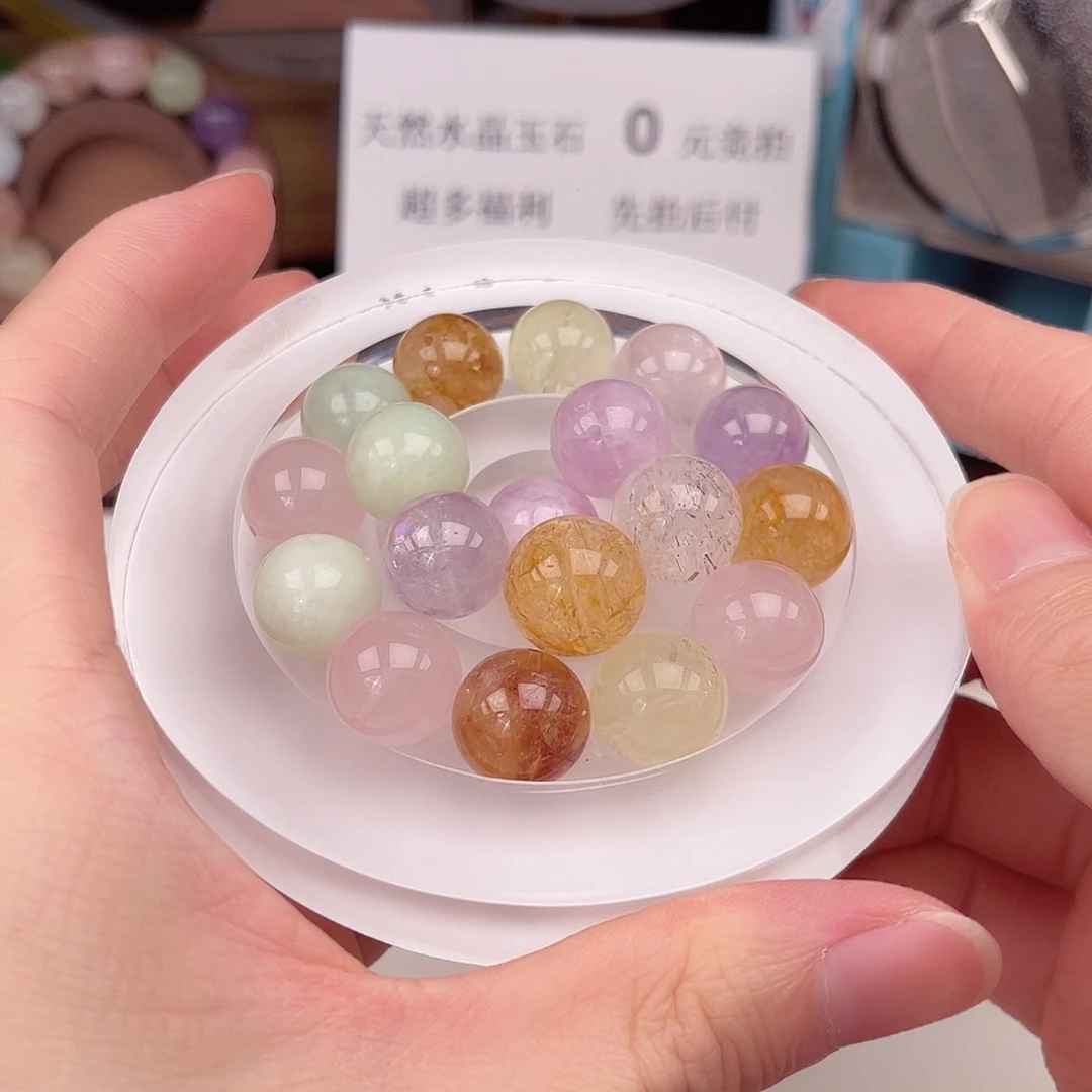 水晶未镶嵌珠宝半成品14mm-09