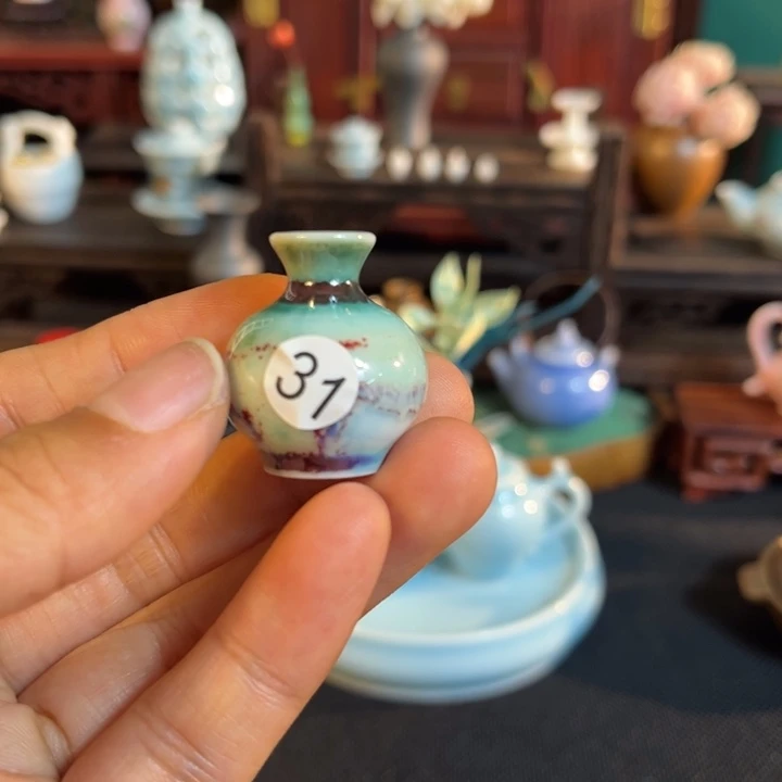 摆件微陶老王迷你花瓶