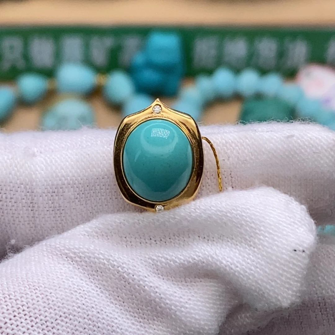 银S925镶嵌绿松石珠宝奇石