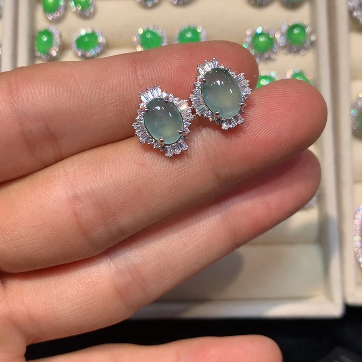 翡翠未镶嵌戒指翡翠耳钉