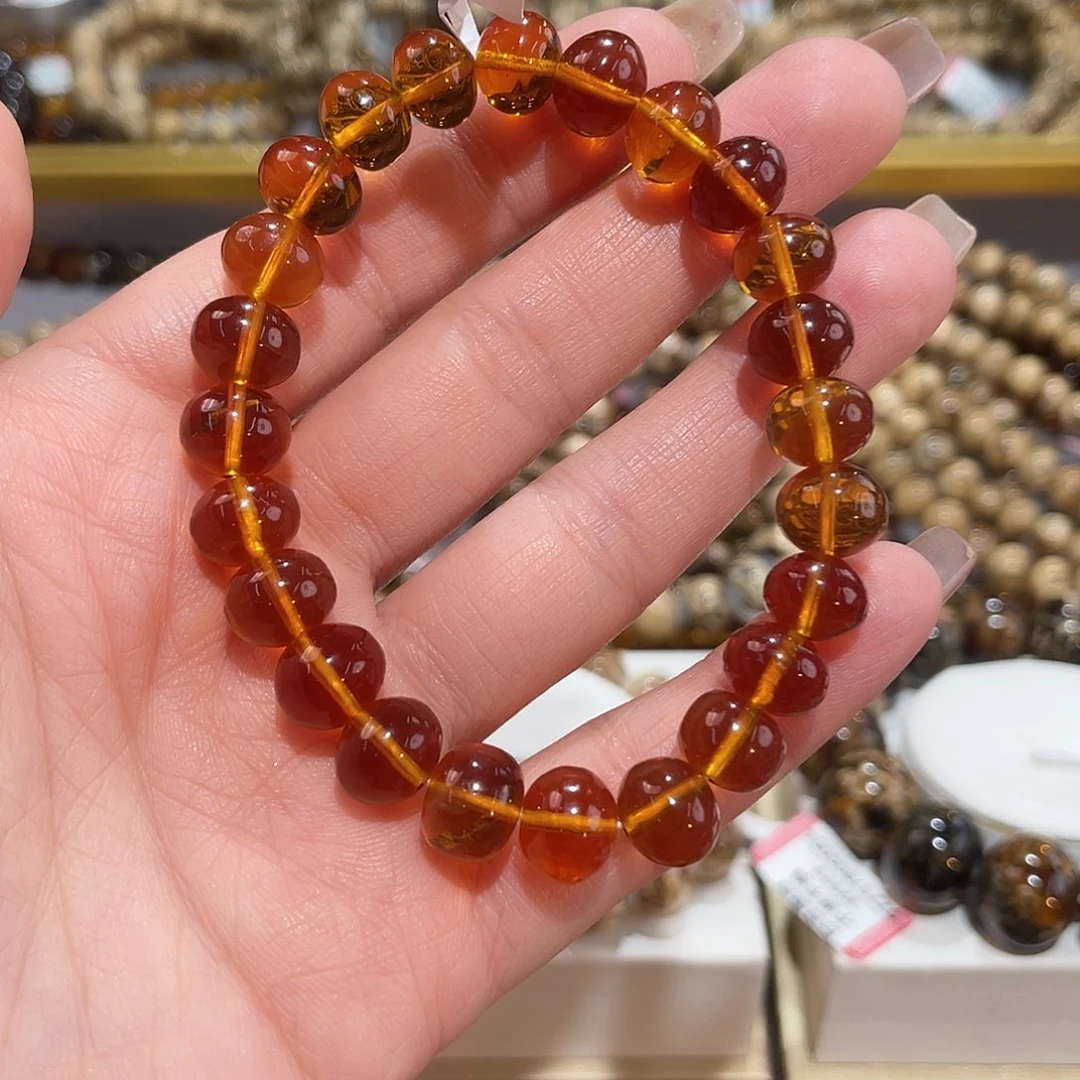 琥珀未镶嵌颈饰9m