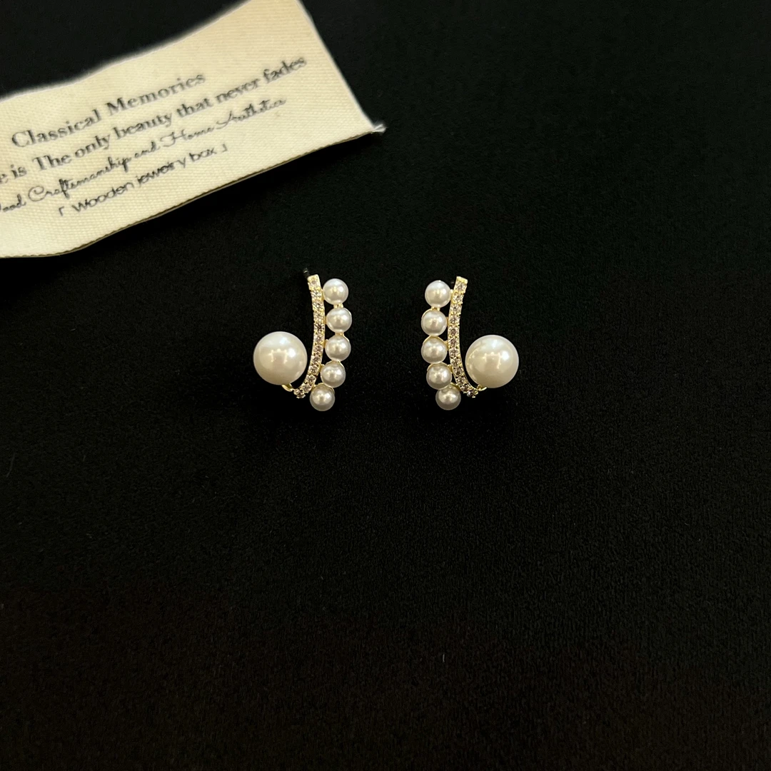 铜合金锆石耳饰 法式浪漫【灵感芭蕾】小米珠耳环879