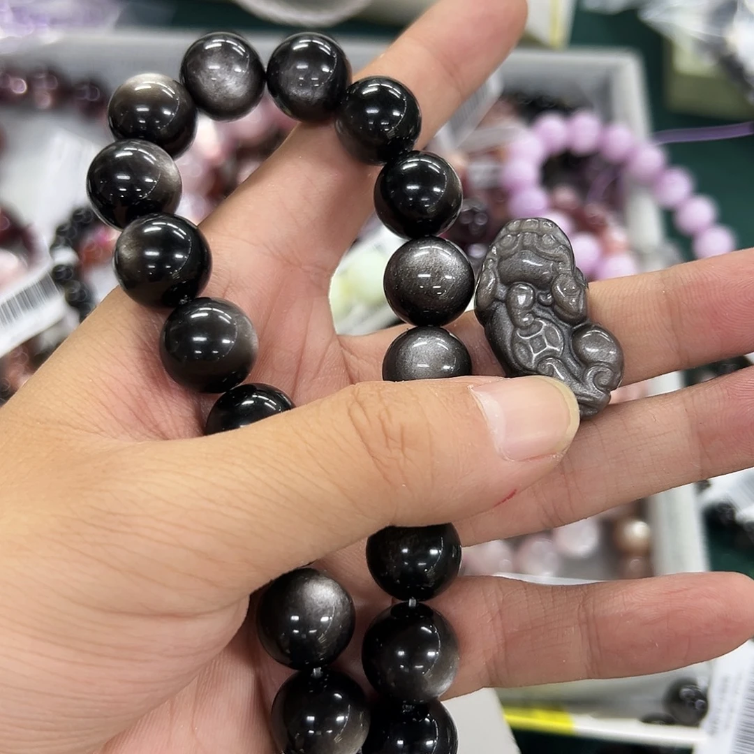 未镶嵌手链水晶银曜