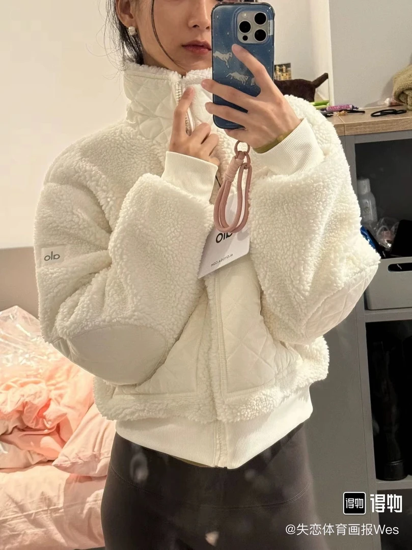 智秀毛绒秋冬短款羊羔绒韩版外套加绒加厚百搭休闲宽松立领网红