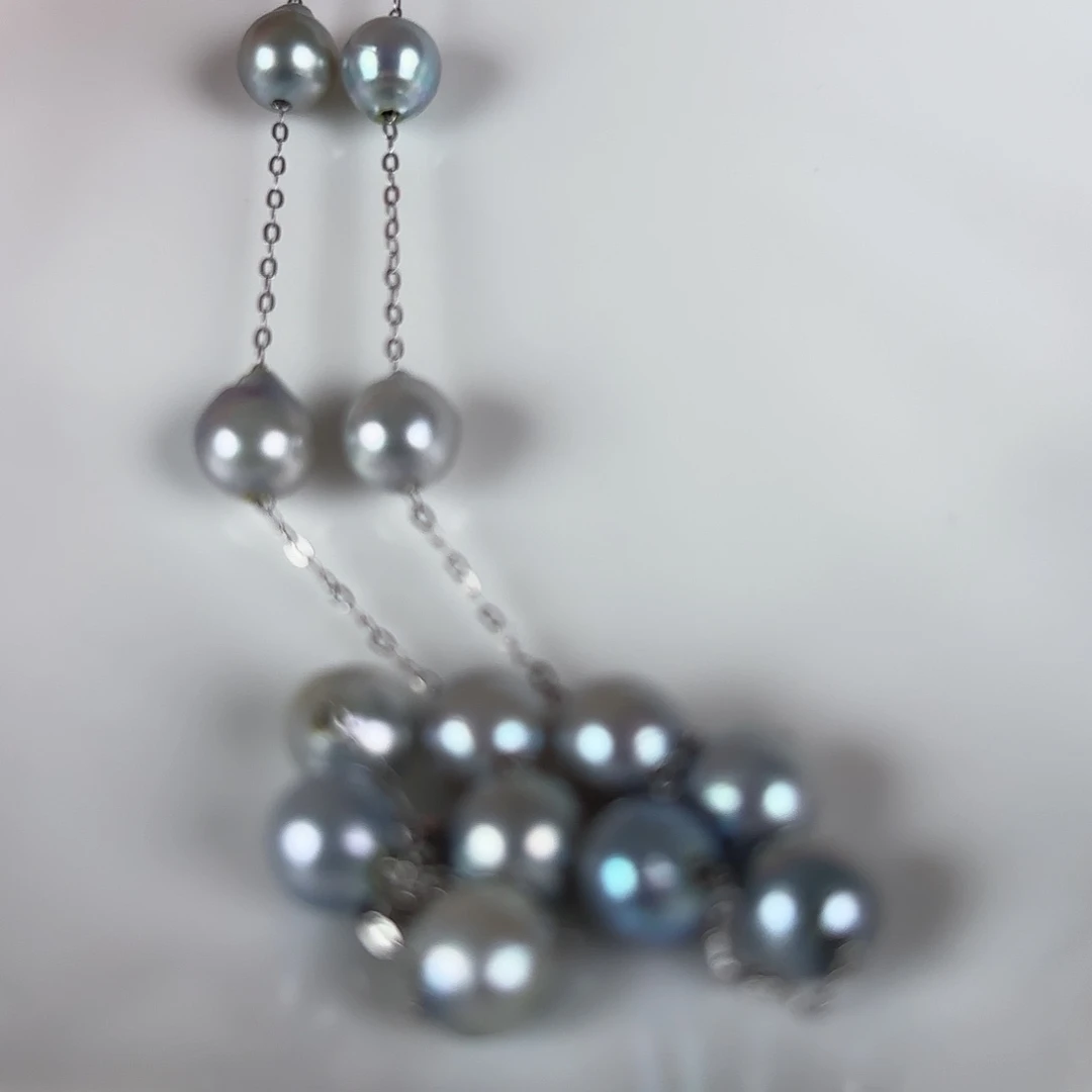 淡水珍珠银S925镶嵌颈饰