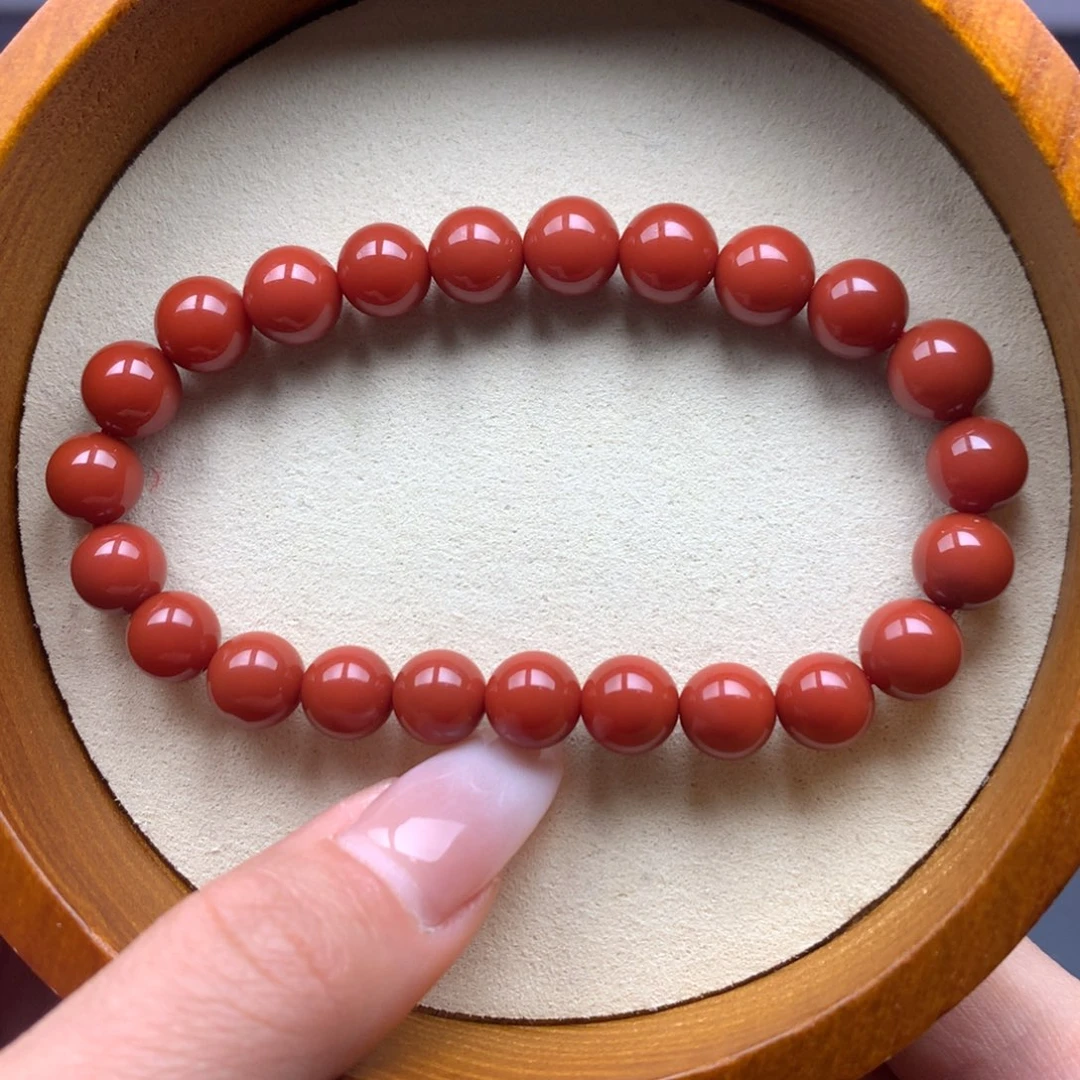 南红玛瑙合金保山天然原矿南红8mm+手串