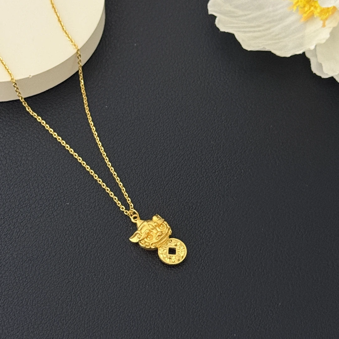 5G工艺【吞金兽黄金项链】足金999