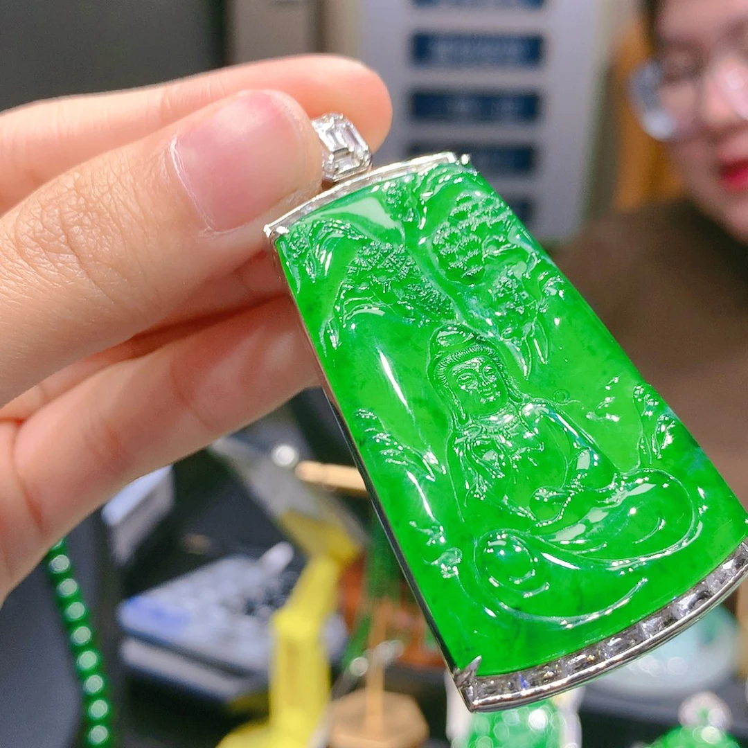 翡翠颈饰银S925镶嵌5甄选qj