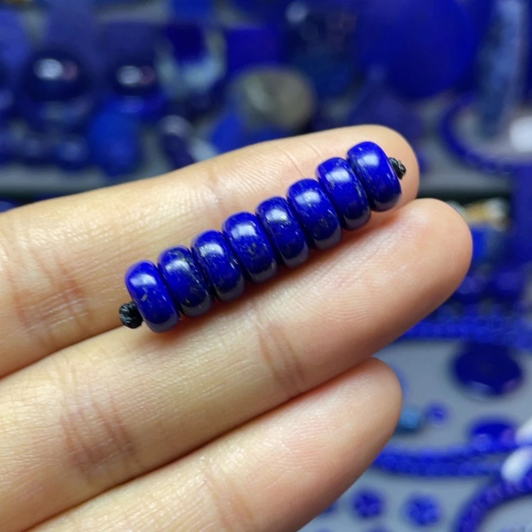 青金石未镶嵌8mm隔片配饰