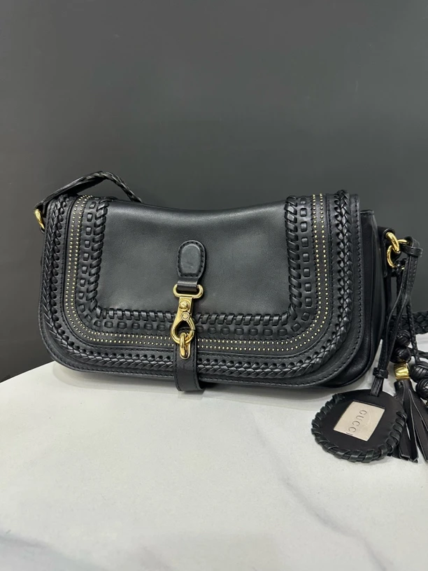 95新 GUCCI/古驰 马鞍包32cm/0135071219