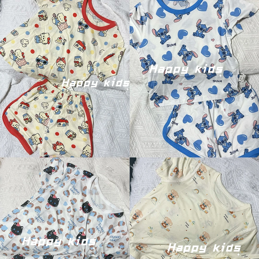【Happy kids】优可丝短袖分体卡通夏季薄款套头卡通风卡通动漫