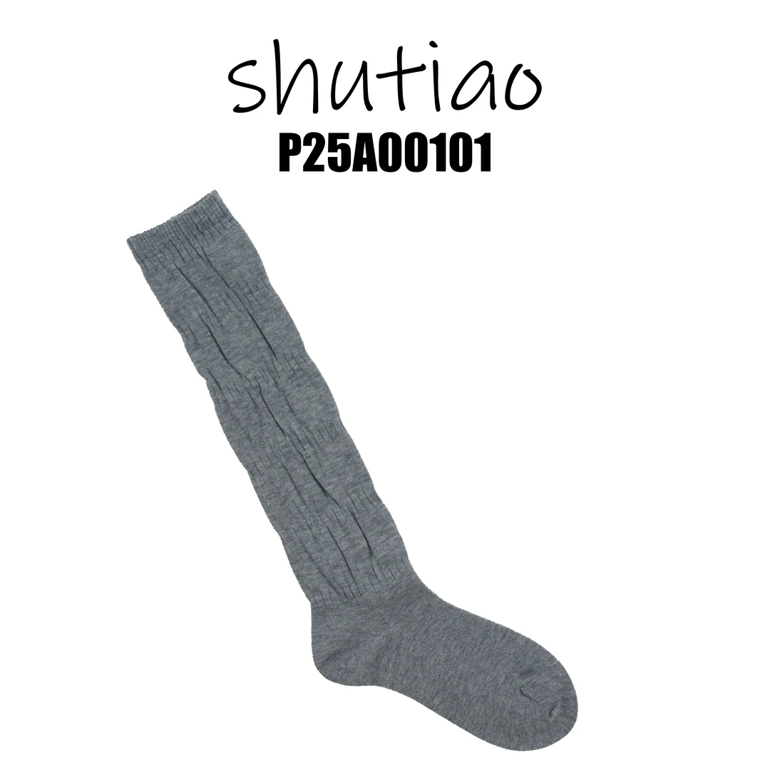 【SHUTIAO】2024秋冬：新款小众设计款泡泡高筒袜P25A00101