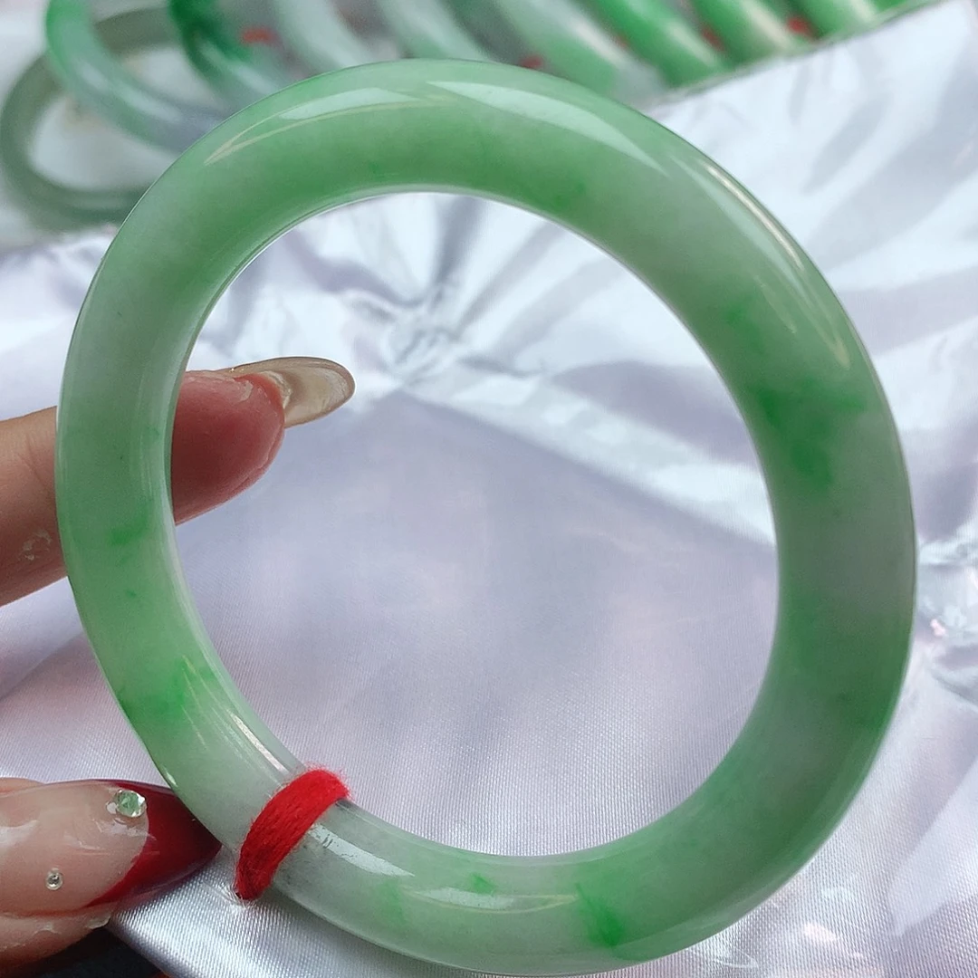 翡翠手镯未镶嵌1924圆条56.5