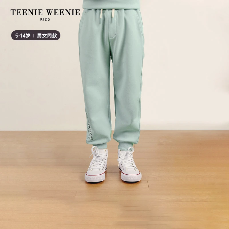 TeenieWeenie Kids小熊童装24年清印花针织裤长裤卫裤TKTM243891B