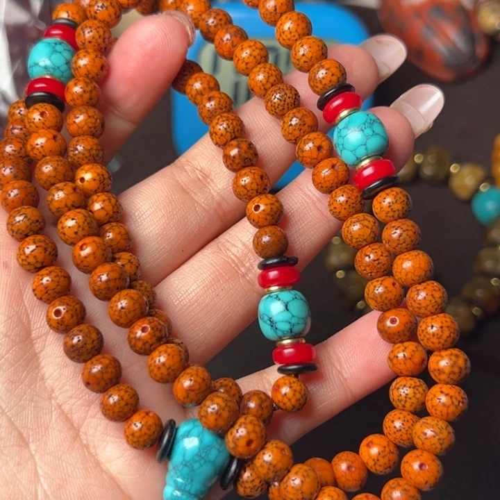 凯***全吊坠凤眼菩提脖挂 单圈