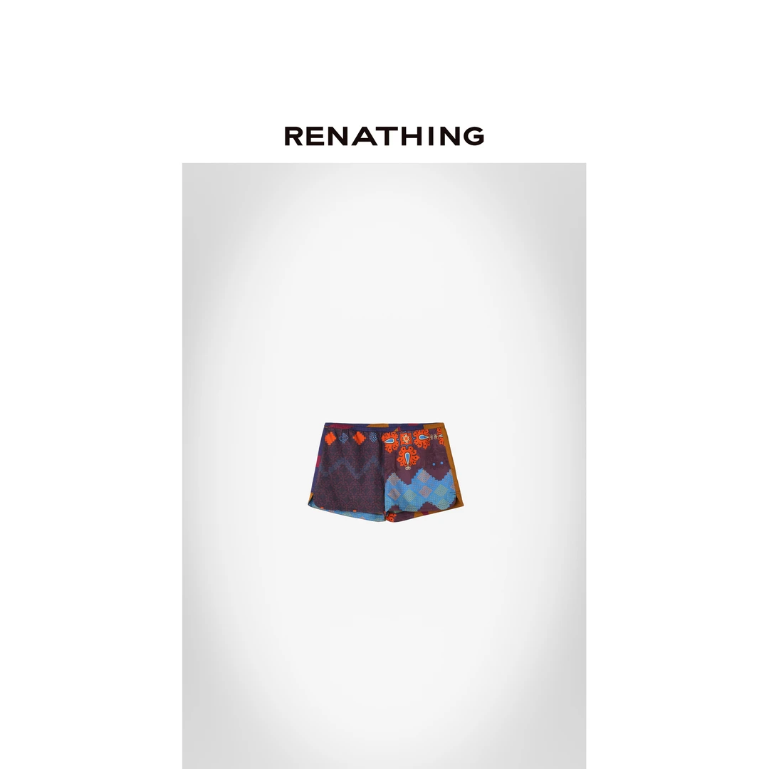 【RENATHING】美式印花休闲短裤