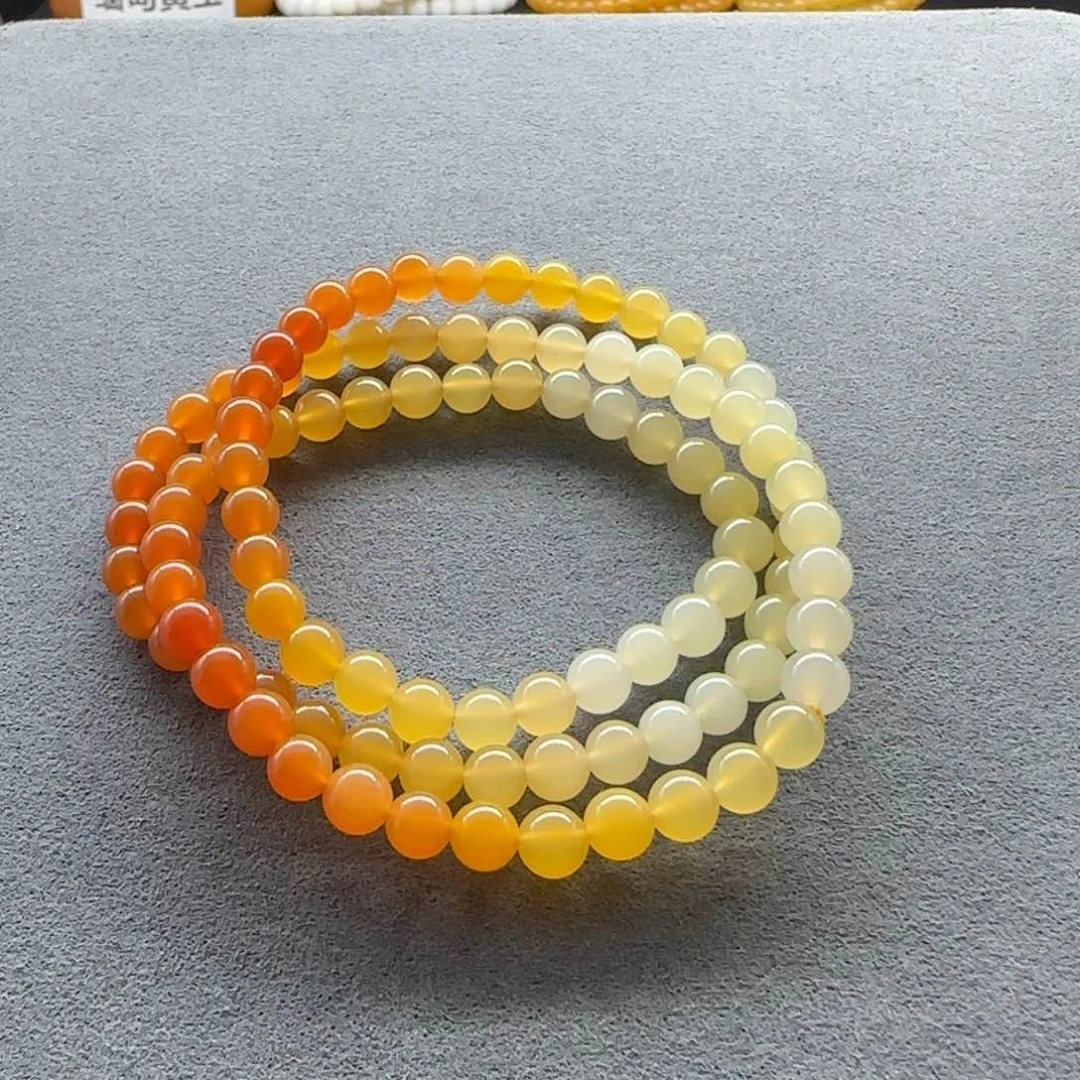 石英质玉（缅黄）手串未镶嵌