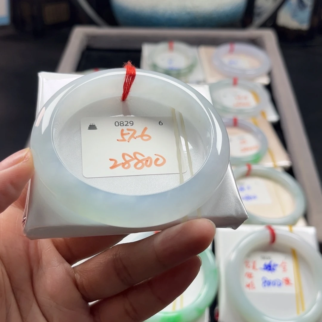 未镶嵌手镯翡翠57.6正圈