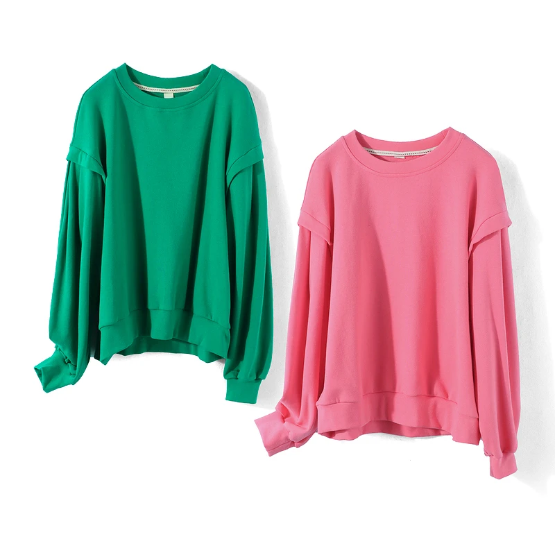 28659【画系列】拼接圆领卫衣22W5221