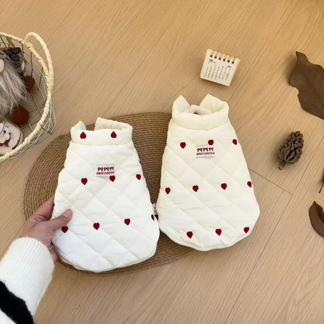 秋冬加棉宠物马甲狗狗猫咪保暖韩系2025年新款