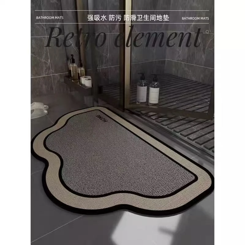 卫生间地垫浴室防滑家用吸水厕所门口脚垫速干洗手间免洗地毯硅藻