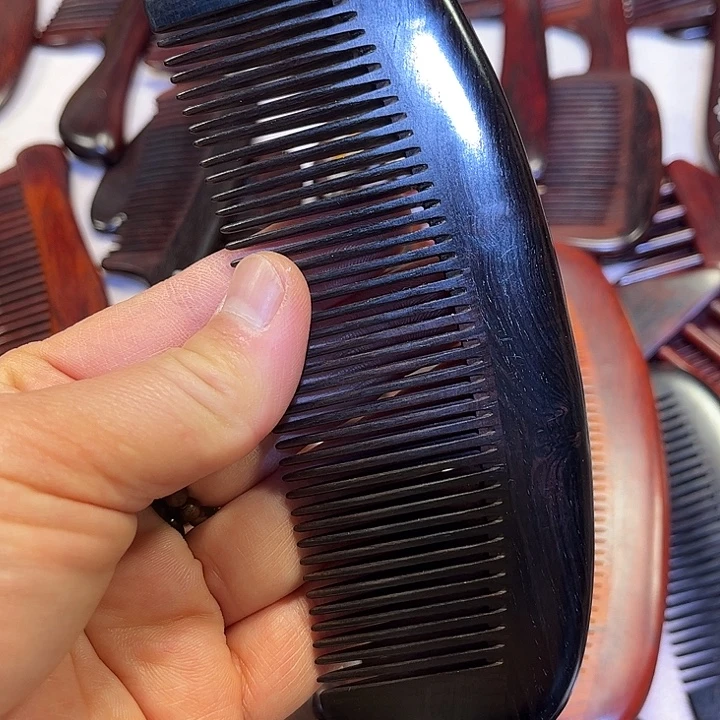 奥氏黄檀（白酸枝）乌木大月梳子