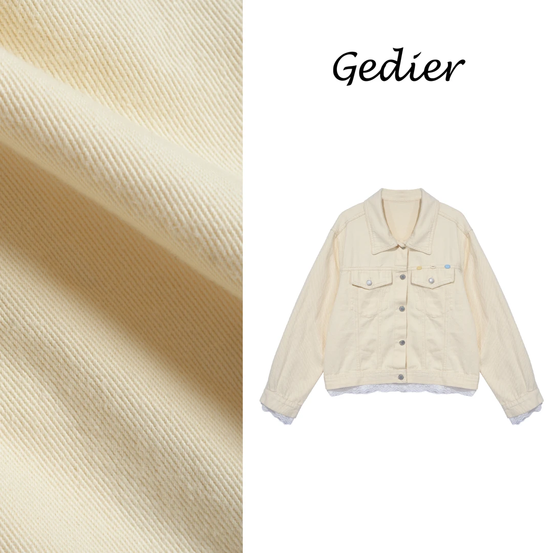 【歌蒂尔Gedier】2025春款欧若风女士时尚牛仔外套 WG510227Y