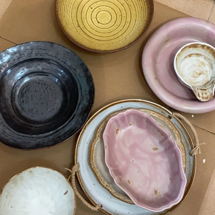 今囍陶器粗陶餐具1件