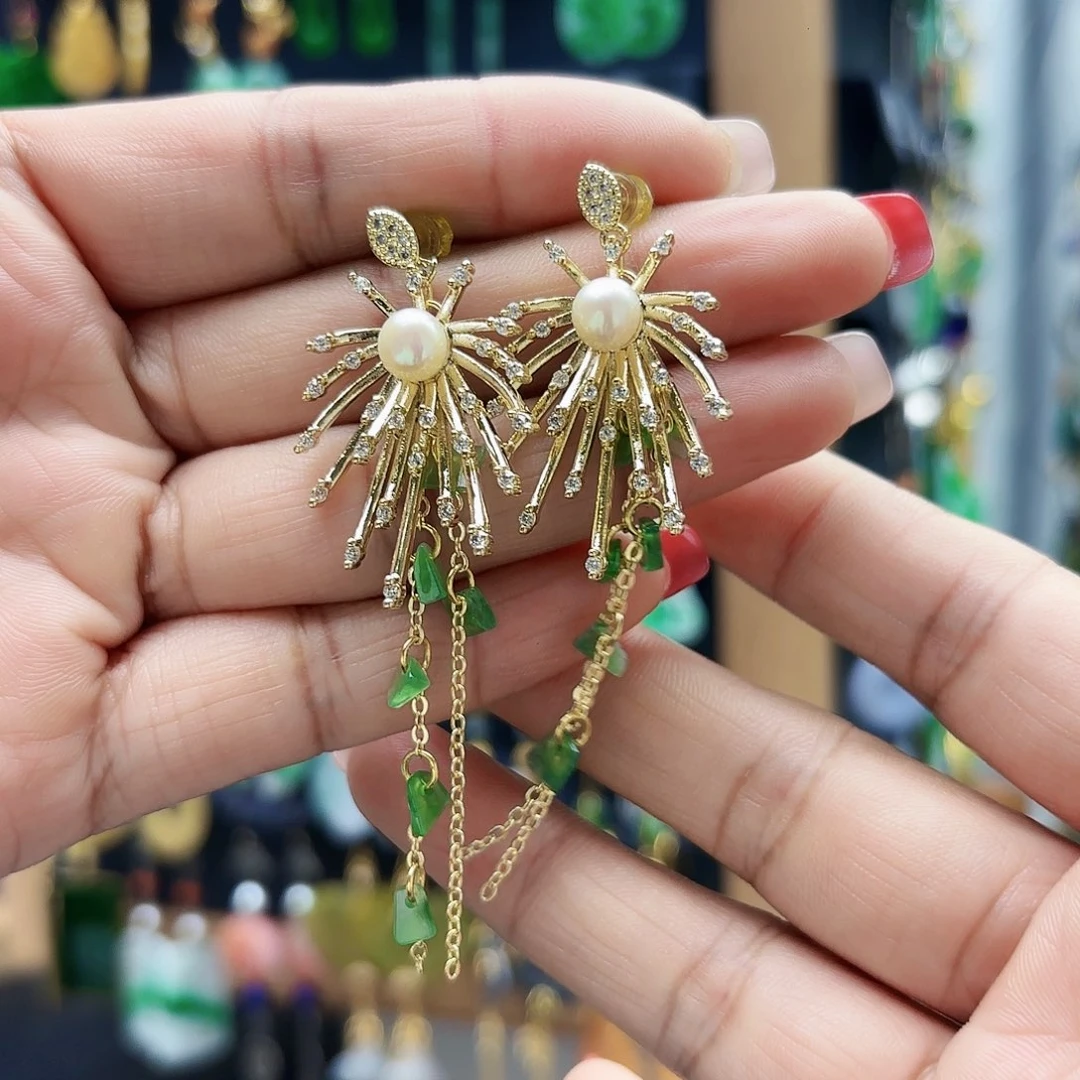 翡翠未镶嵌耳饰耳坠